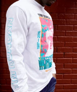 The Loyalist Tim Duncan World Tour White Long Sleeve T-Shirt Basketball