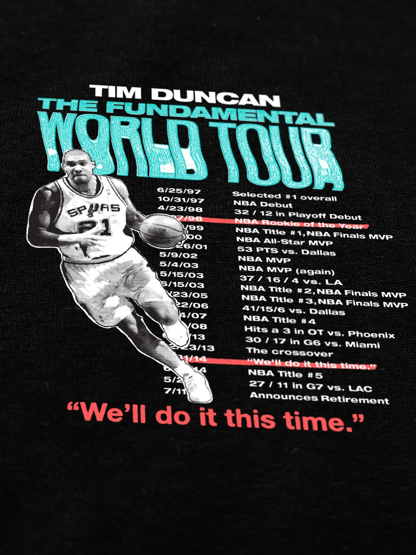 The Loyalist Basketball Tim Duncan World Tour Black Long Sleeve T-Shirt 7 The Loyalist Basketball Tim Duncan World Tour Black Long Sleeve T-Shirt