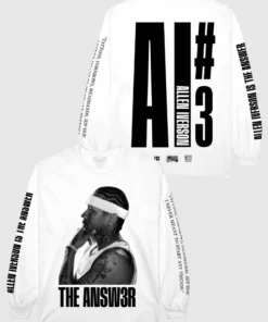 Loyalist Basketball Allen Iverson THE ANSW3R White Long Sleeve T-Shirt