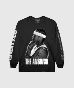 Loyalist Allen Iverson THE ANSW3R Black Long Sleeve T-Shirt Basketball