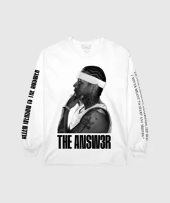 Loyalist Basketball Allen Iverson THE ANSW3R White Long Sleeve T-Shirt