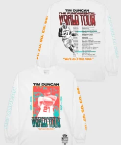 The Loyalist Tim Duncan World Tour White Long Sleeve T-Shirt Basketball