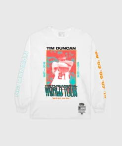 The Loyalist Tim Duncan World Tour White Long Sleeve T-Shirt Basketball