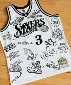 The Loyalist Allen Iverson Player's Edition White Swingman Jersey Basketball